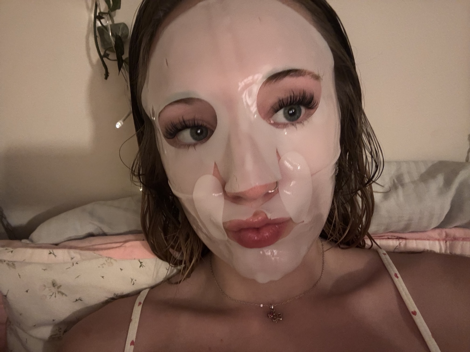 Even mid-skincare, the prettiest person in the room.