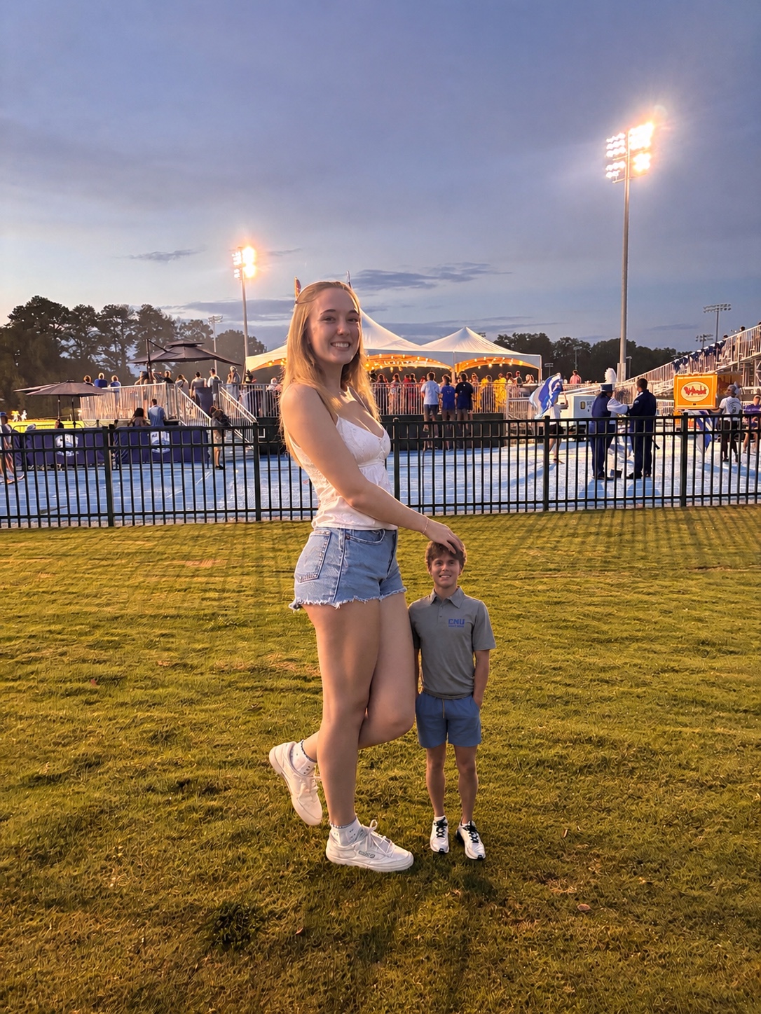 My favorite giant and her tiny little boyfriend.