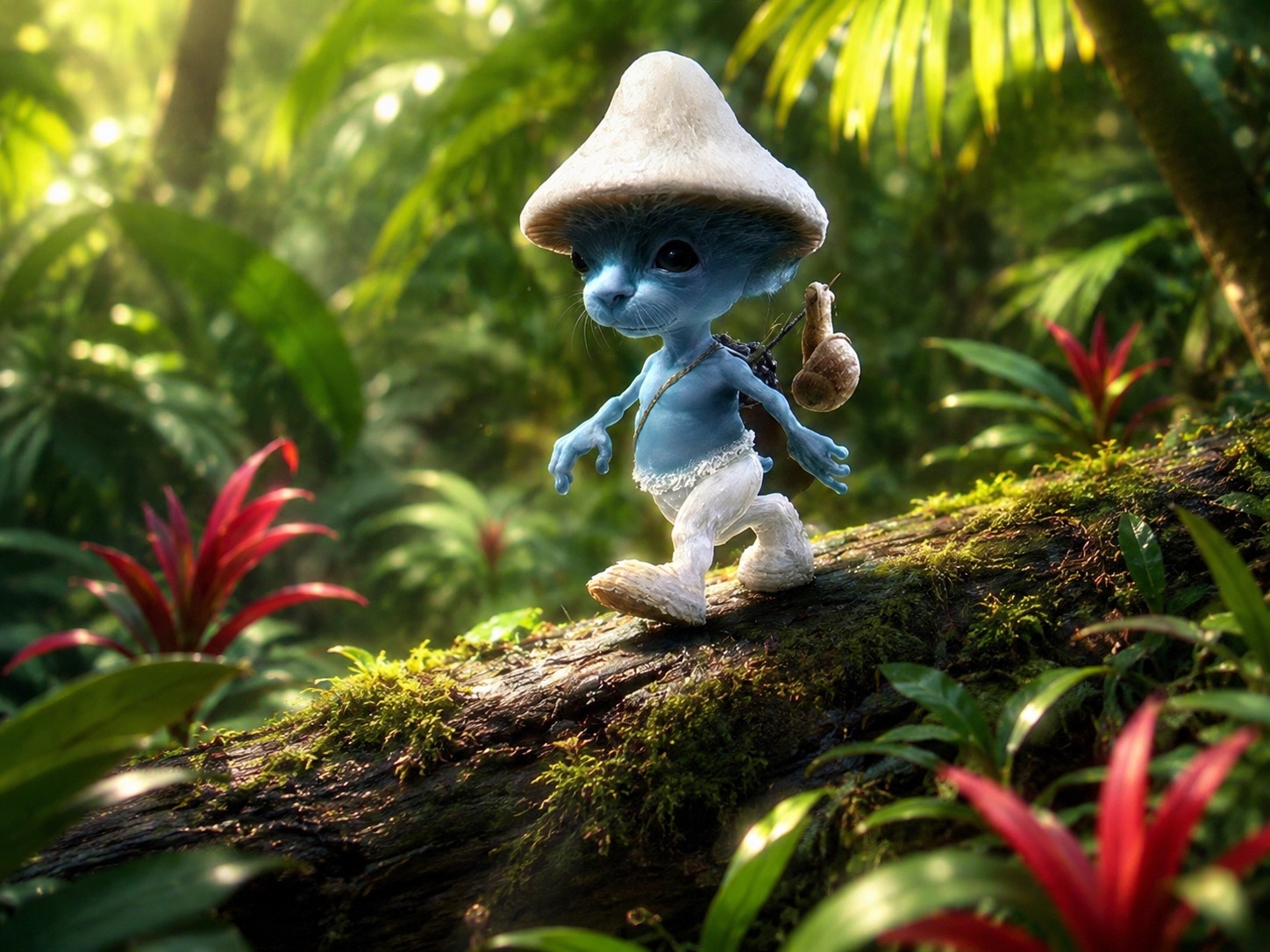 A tiny tropical friend, tucked away for you.